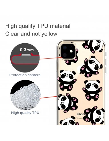 Coque silicone iPhone 11 Fantaisie Panda