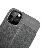 Coque silicone iPhone 11 Pro Max Aspect cuir - Noir