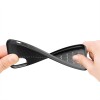 Coque silicone iPhone 11 Pro Max Aspect cuir - Noir