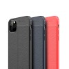 Coque silicone iPhone 11 Pro Max Aspect cuir - Noir