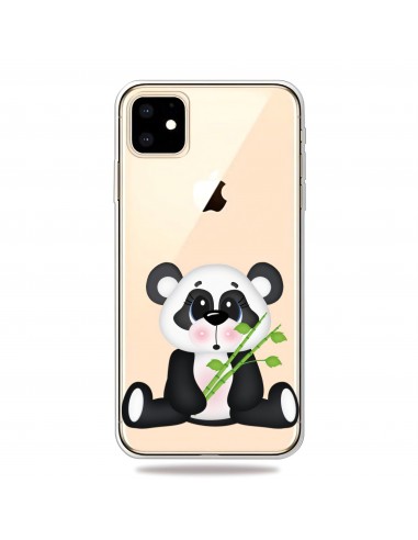 Coque silicone iPhone 11 Fantaisie Panda au bambou