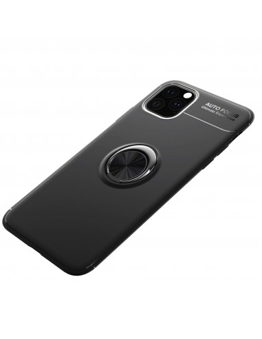Coque antichoc iPhone 11 avec anneau pour support aimanté - Noir