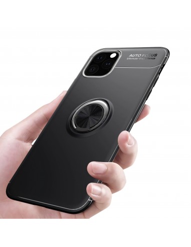 Coque antichoc iPhone 11 avec anneau pour support aimanté - Noir