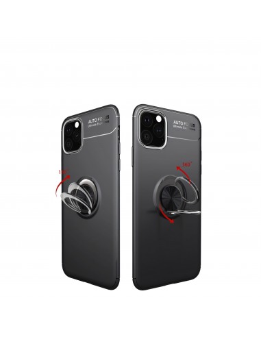 Coque antichoc iPhone 11 avec anneau pour support aimanté - Noir