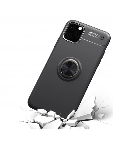 Coque antichoc iPhone 11 avec anneau pour support aimanté - Noir
