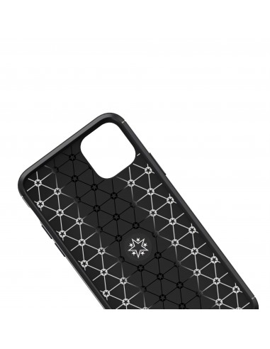 Coque antichoc iPhone 11 avec anneau pour support aimanté - Noir