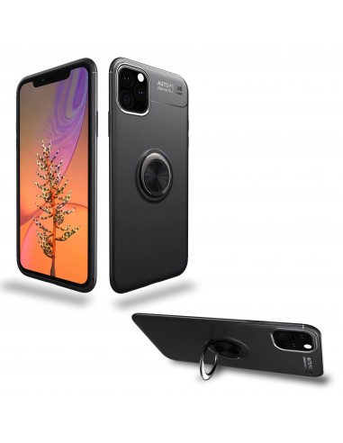 Coque antichoc iPhone 11 avec anneau pour support aimanté - Noir