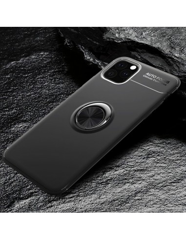 Coque antichoc iPhone 11 avec anneau pour support aimanté - Noir