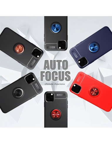 Coque antichoc iPhone 11 avec anneau pour support aimanté - Noir