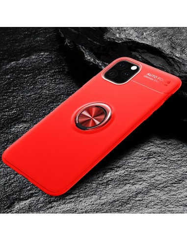 Coque antichoc iPhone 11 avec anneau pour support aimanté - Rouge