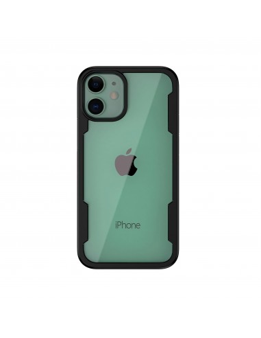 Coque antichoc iPhone 12 avec partie transparente - Noir