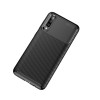 Coque silicone Galaxy A70 Syle fibre de carbone - Noir