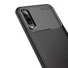 Coque silicone Galaxy A70 Syle fibre de carbone - Noir