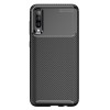 Coque silicone Galaxy A70 Syle fibre de carbone - Noir