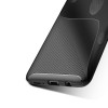 Coque silicone Galaxy A40 Syle fibre de carbone - Noir