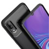 Coque silicone Galaxy A40 Syle fibre de carbone - Noir