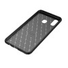 Coque silicone Galaxy A40 Syle fibre de carbone - Noir