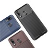 Coque silicone Galaxy A40 Syle fibre de carbone - Noir