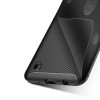 Coque silicone Galaxy A10 Syle fibre de carbone - Noir