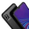 Coque silicone Galaxy A10 Syle fibre de carbone - Noir