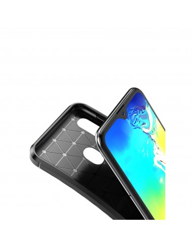 Coque silicone Galaxy A20e Syle fibre de carbone - Noir