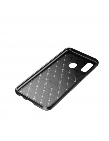 Coque silicone Galaxy A20e Syle fibre de carbone - Noir