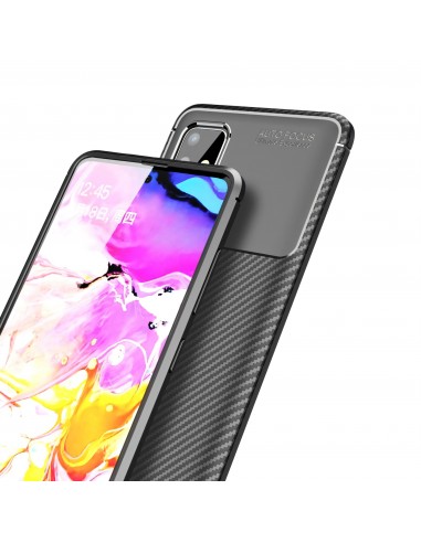 Coque silicone Galaxy A51 Syle fibre de carbone - Noir