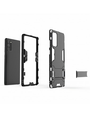 Coque antichoc Galaxy Note 20 Hybride avec support - Noir