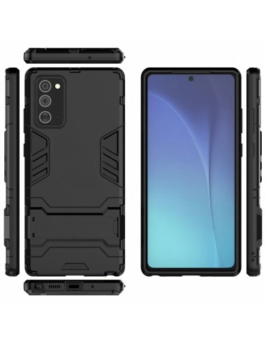 Coque antichoc Galaxy Note 20 Hybride avec support - Noir
