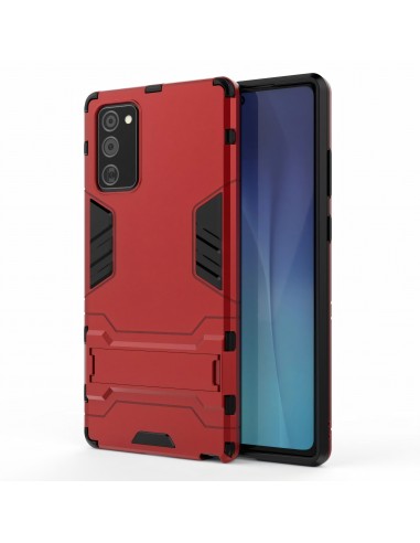Coque antichoc Galaxy Note 20 Hybride avec support - Rouge