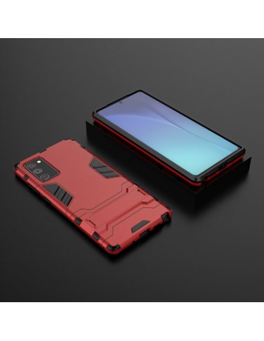 Coque antichoc Galaxy Note 20 Hybride avec support - Rouge