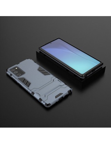 Coque antichoc Galaxy Note 20 Hybride avec support - Bleu