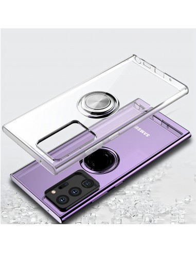 Coque transparente Galaxy Note 20 Ultra avec anneau - Transparent