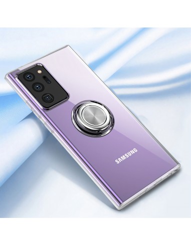 Coque transparente Galaxy Note 20 Ultra avec anneau - Transparent