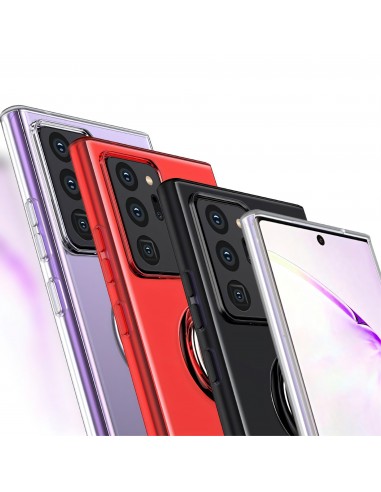 Coque transparente Galaxy Note 20 Ultra avec anneau - Transparent