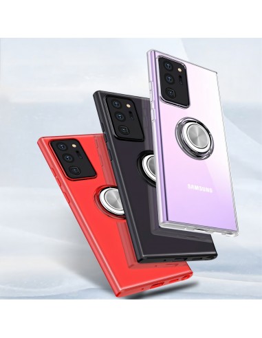 Coque transparente Galaxy Note 20 Ultra avec anneau - Transparent