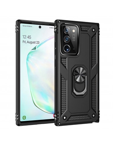 Coque antichoc Galaxy Note 20 Ultra Hybrid Armor avec anneau - Noir