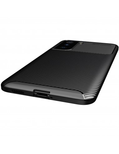 Coque silicone Galaxy S21 Plus Carbon Fiber - Noir