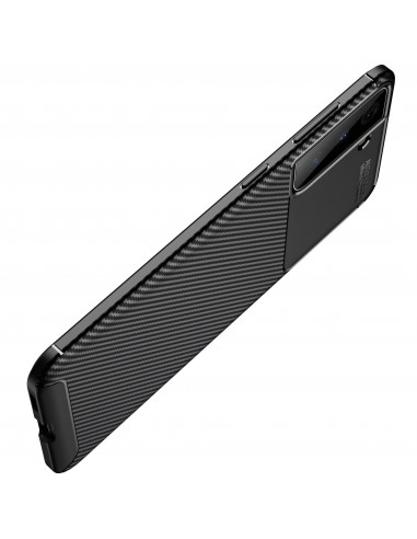 Coque silicone Galaxy S21 Plus Carbon Fiber - Noir