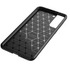 Coque silicone Galaxy S21 Plus Carbon Fiber - Noir