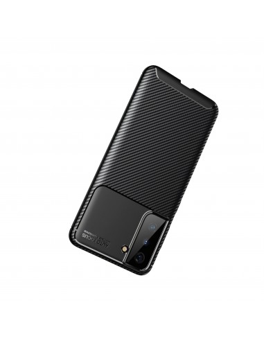Coque silicone Galaxy S21 Plus Carbon Fiber - Noir