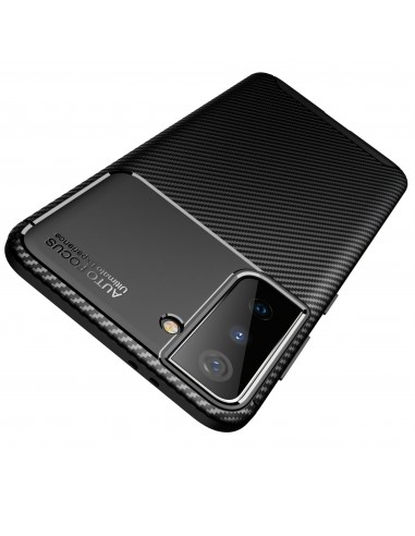 Coque silicone Galaxy S21 Plus Carbon Fiber - Noir