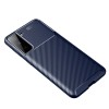 Coque silicone Galaxy S21 Plus Carbon Fiber - Bleu
