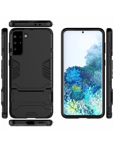 Coque antichoc Galaxy S21 Plus Hybride avec support - Noir