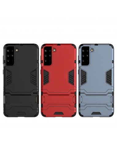 Coque antichoc Galaxy S21 Plus Hybride avec support - Noir
