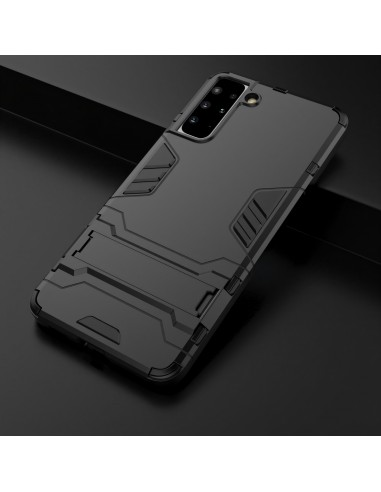 Coque antichoc Galaxy S21 Plus Hybride avec support - Noir