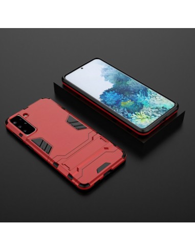 Coque antichoc Galaxy S21 Plus Hybride avec support - Rouge