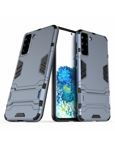 Coque antichoc Galaxy S21 Plus Hybride avec support - Bleu
