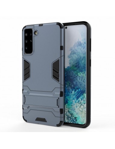 Coque antichoc Galaxy S21 Plus Hybride avec support - Bleu