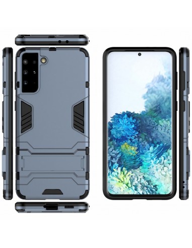 Coque antichoc Galaxy S21 Plus Hybride avec support - Bleu